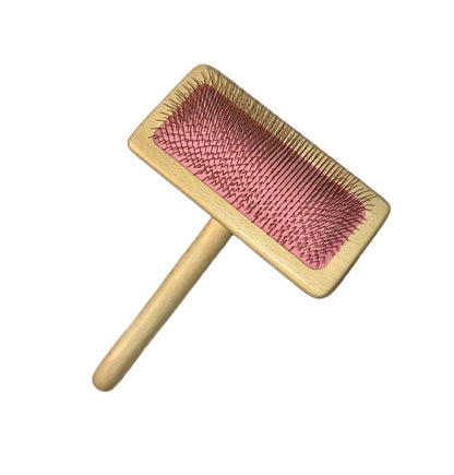 Pink Wood Slicker Brush