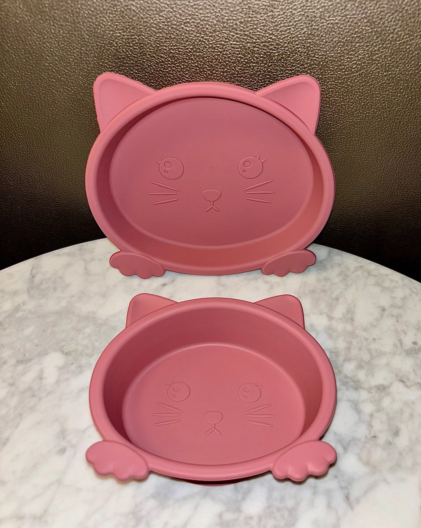 Terracotta Kitty Food Dish Set
