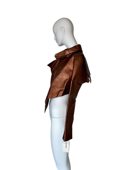 vintage 2004 runway Helmut lang leather cropped jacket