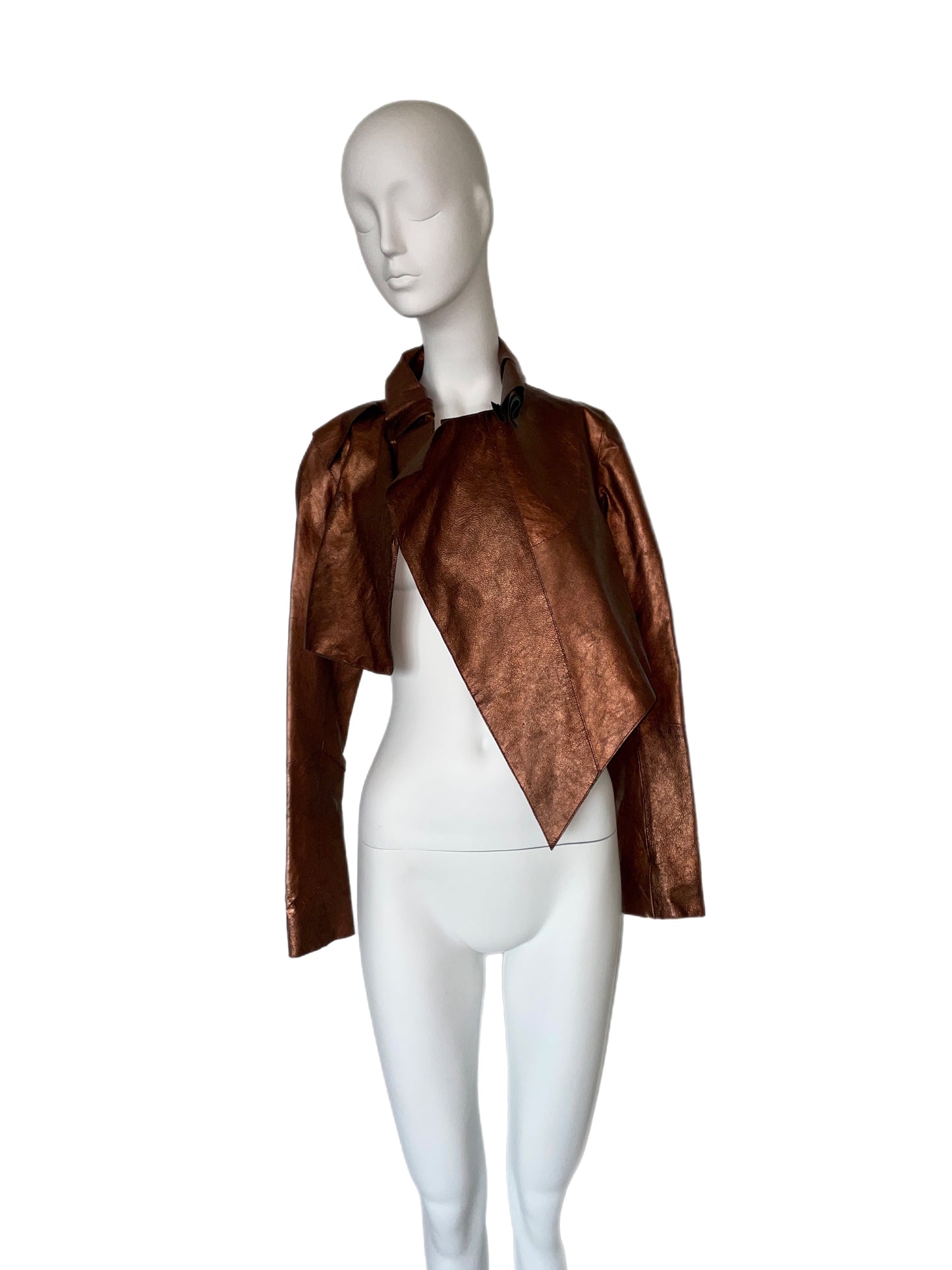 vintage 2004 runway Helmut lang leather cropped jacket