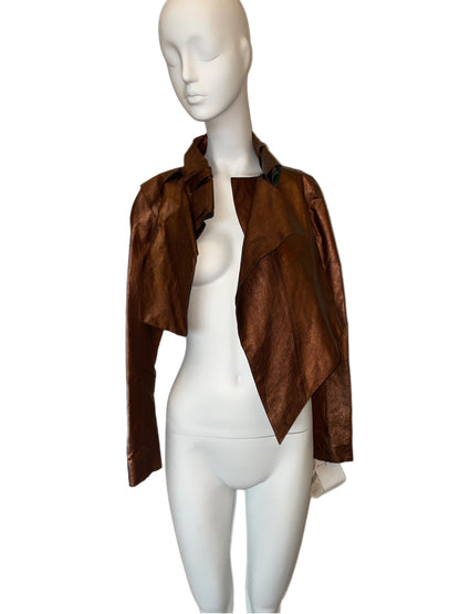 vintage 2004 runway Helmut lang leather cropped jacket