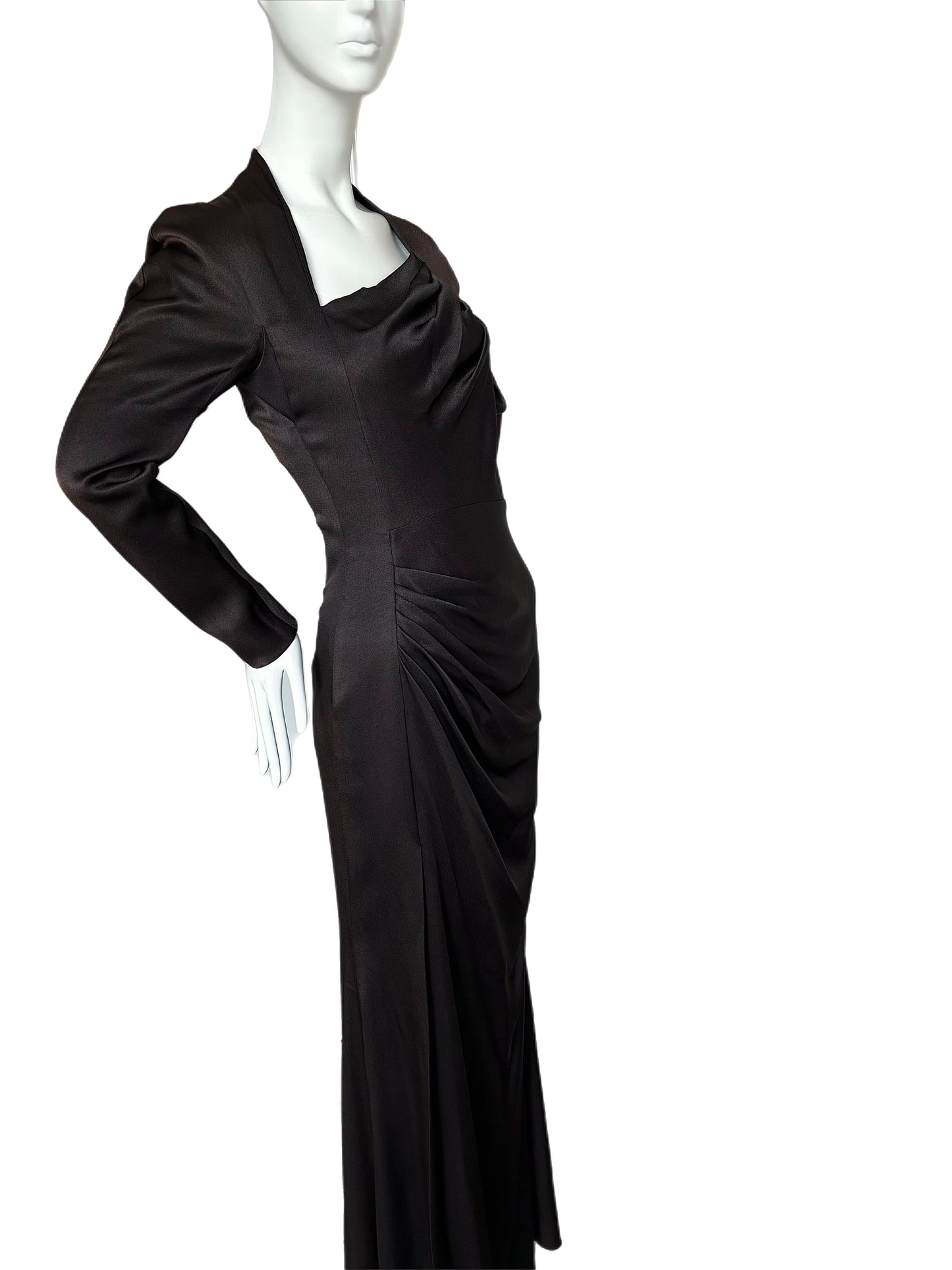 DIOR by JOHN GALLIANO 2009 Vintage Espresso Evening Gown