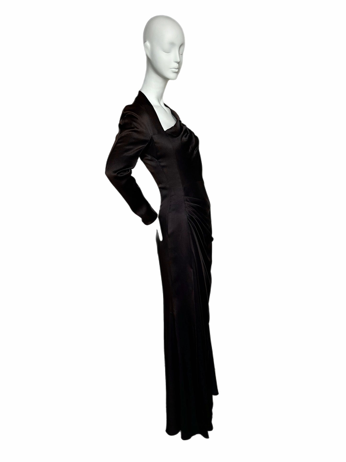 DIOR by JOHN GALLIANO 2009 Vintage Espresso Evening Gown