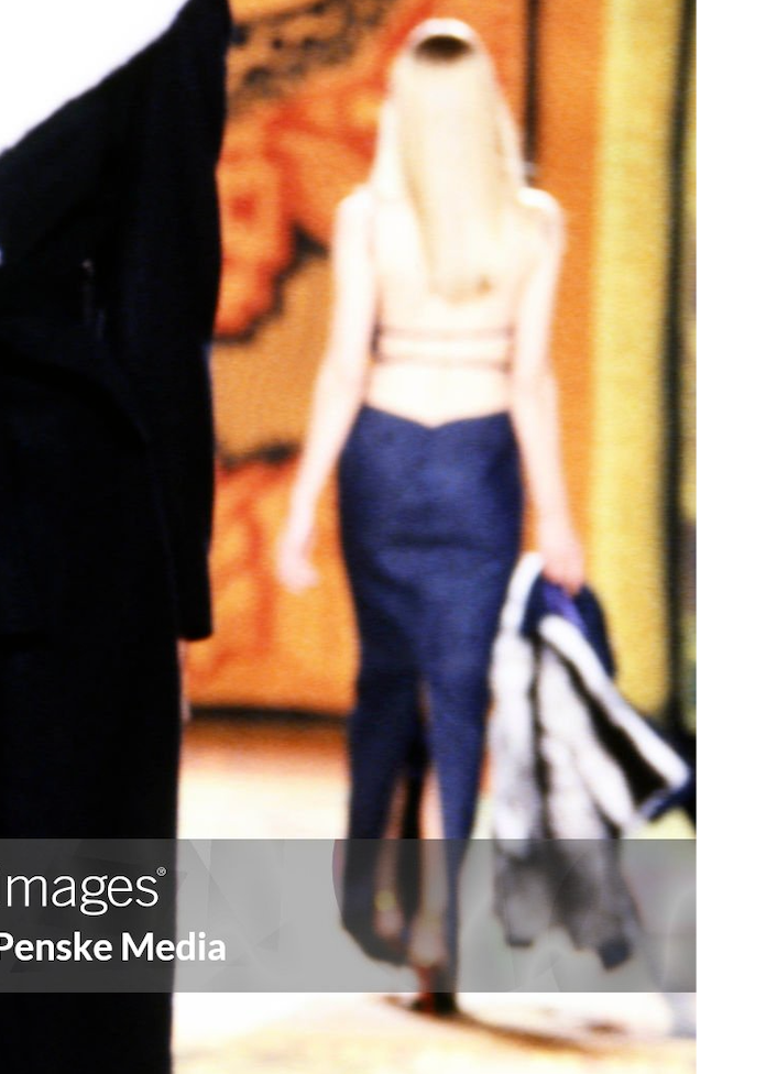 TODD OLDHAM 1997 Vintage Runway Denim Backless Gown