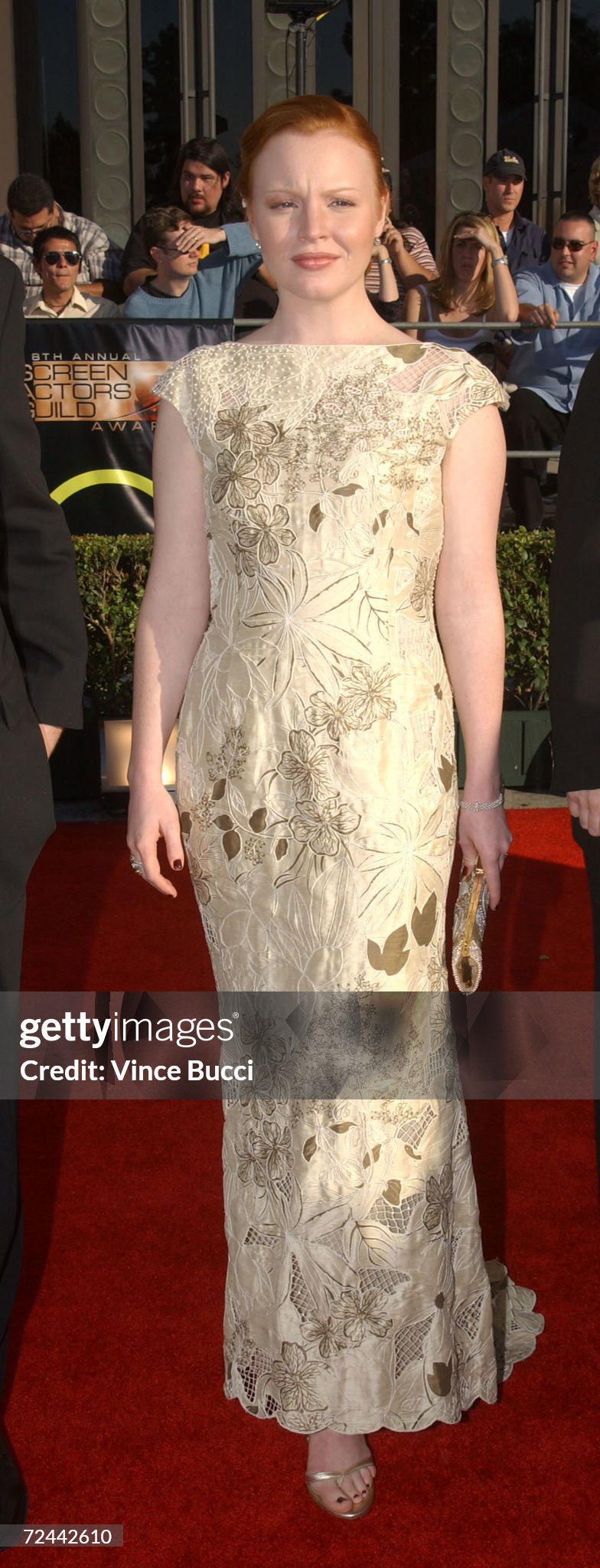 BADGLEY MISCHKA 2002 Vintage Floral Khaki Unique Evening Gown