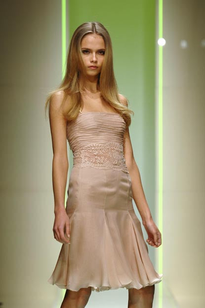 VERSACE 2005 Vintage Runway Espresso Brown Silk Dress