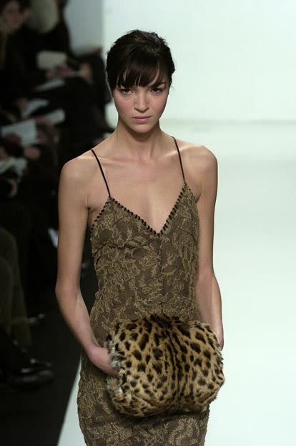J MENDEL 2004 Vintage Runway Silk Espresso Brown Evening Gown