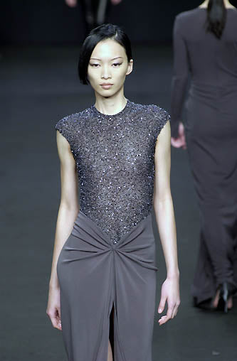 RANDOLPH DUKE 2000 Vintage Runway Beaded Evening Gown Size 14