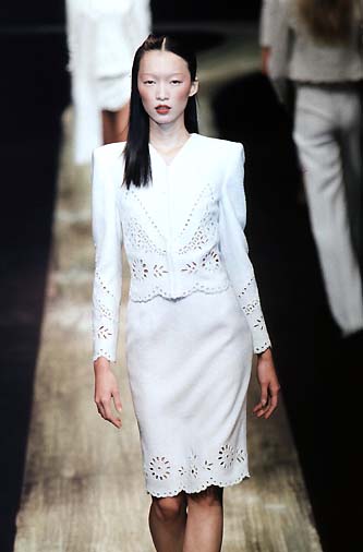 VALENTINO 1998 Vintage Ivory Eyelet Blazer Jacket